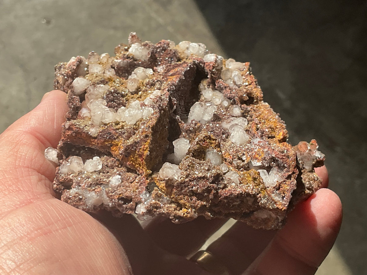 228g Calcite on Goethite Specimen C from Hubei, China