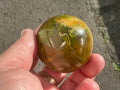 159g Green Common Opal Sphere 1A (imperfect)