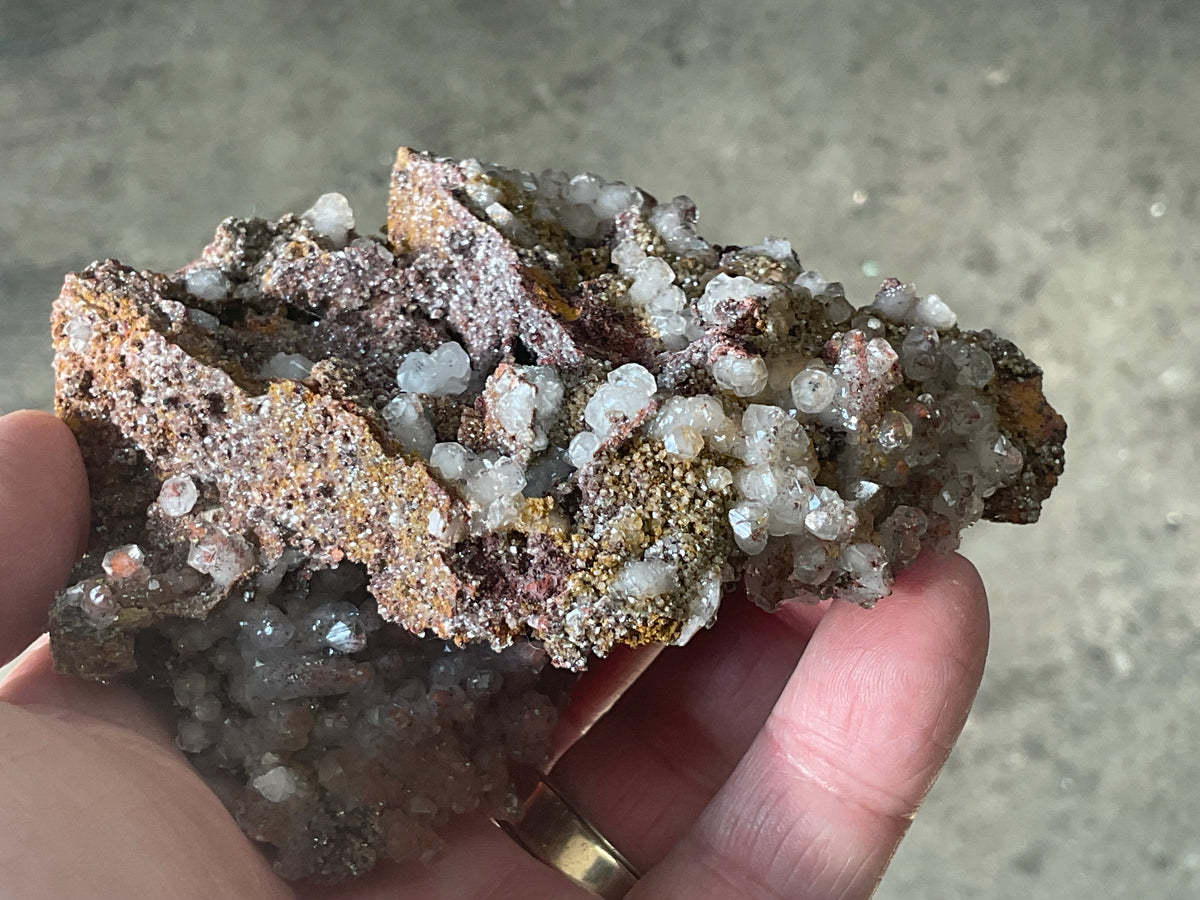 228g Calcite on Goethite Specimen C from Hubei, China