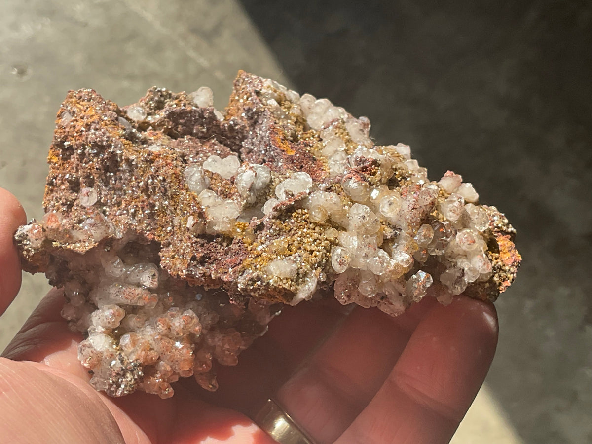 228g Calcite on Goethite Specimen C from Hubei, China