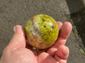 195g Green Common Opal Sphere 1B (imperfect)