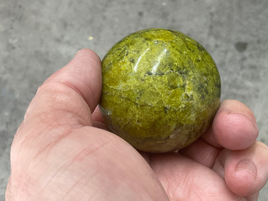 164g Green Common Opal Sphere 2B (Imperfect)