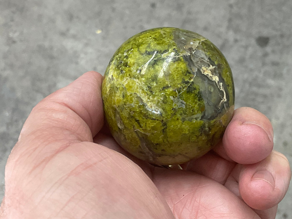 164g Green Common Opal Sphere 2B (Imperfect)