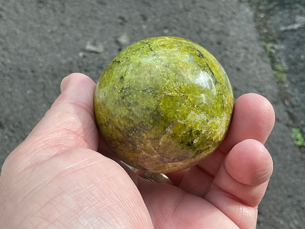 164g Green Common Opal Sphere 2B (Imperfect)