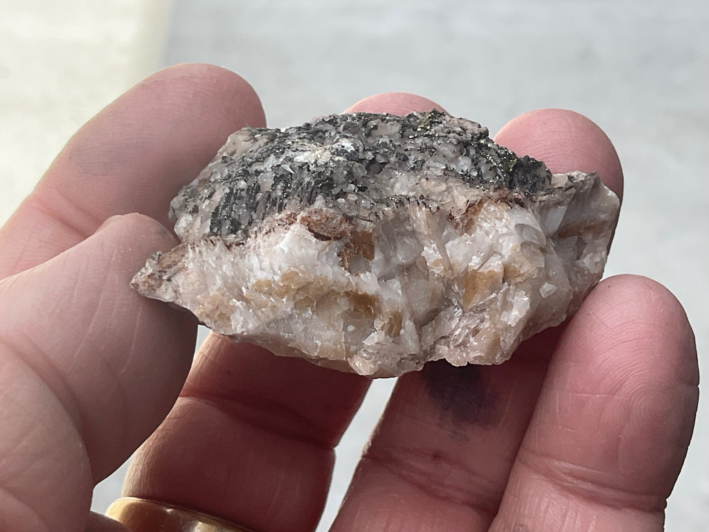 26g Pyrite on Calcite Specimen from Broken Hill, Australia