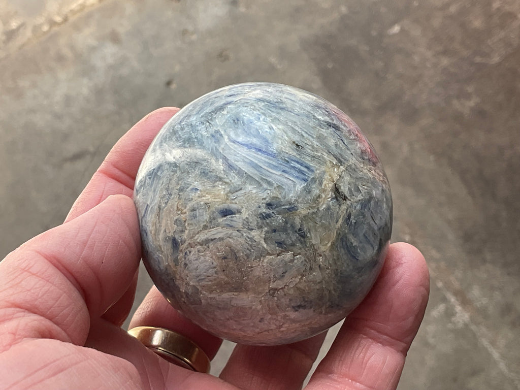 412g Blue Kyanite Sphere 1A