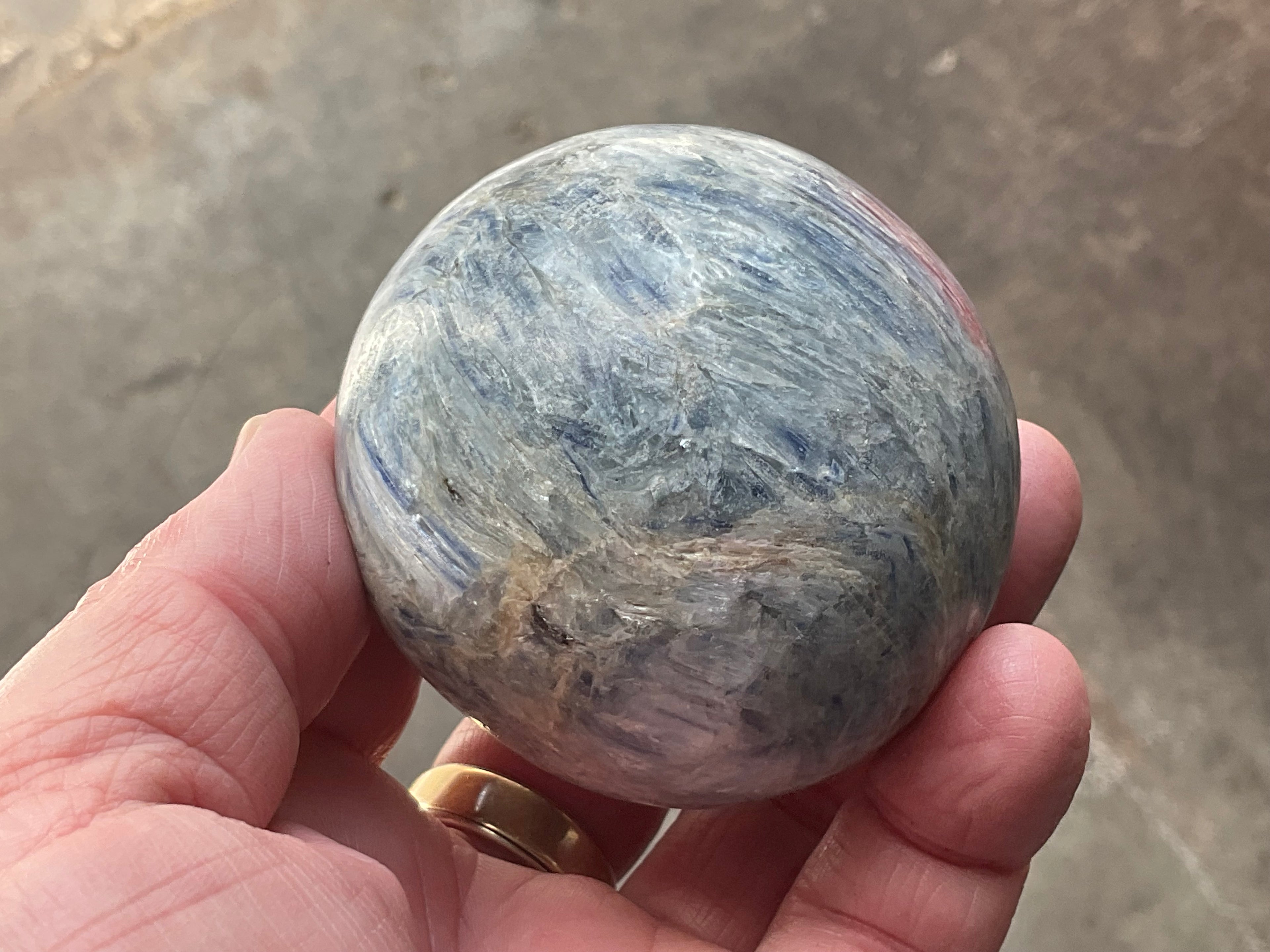 412g Blue Kyanite Sphere 1A