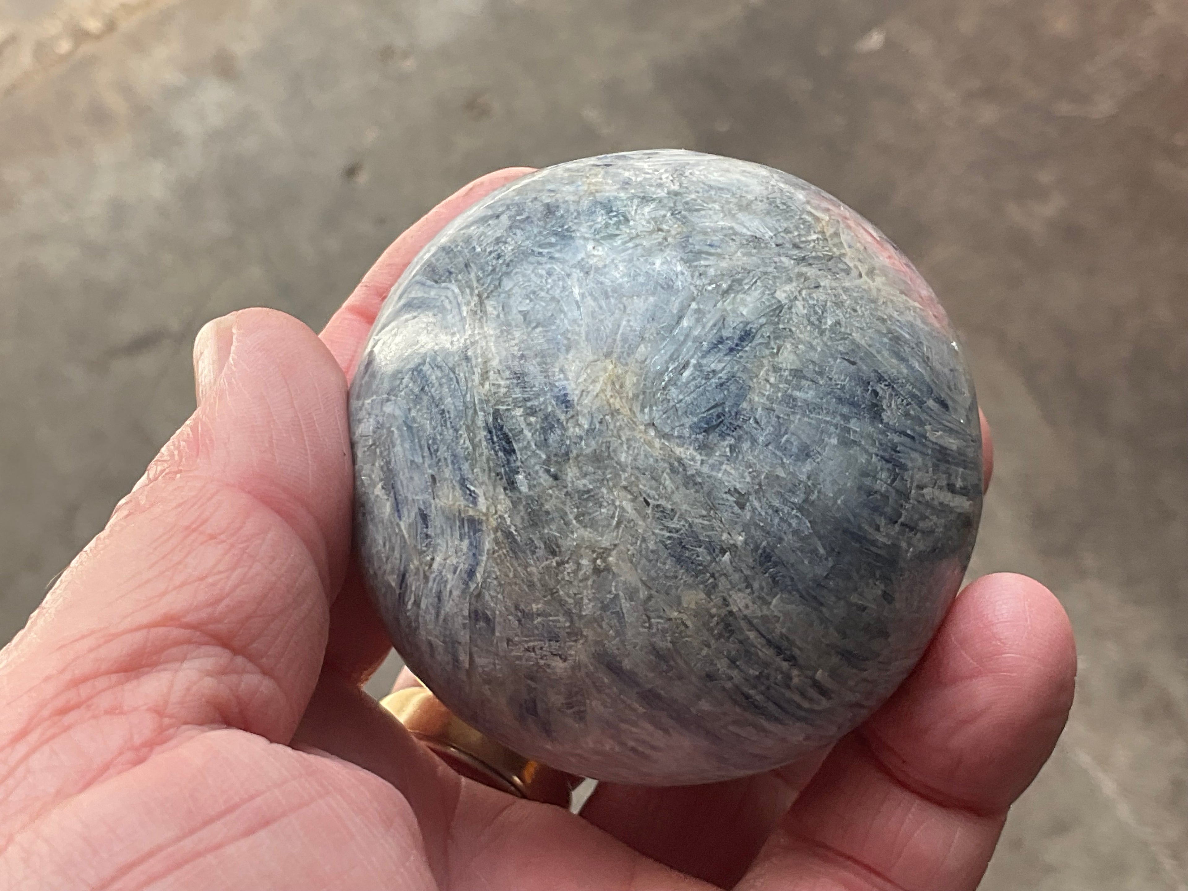 412g Blue Kyanite Sphere 1A