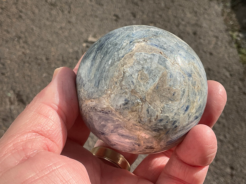 412g Blue Kyanite Sphere 1A