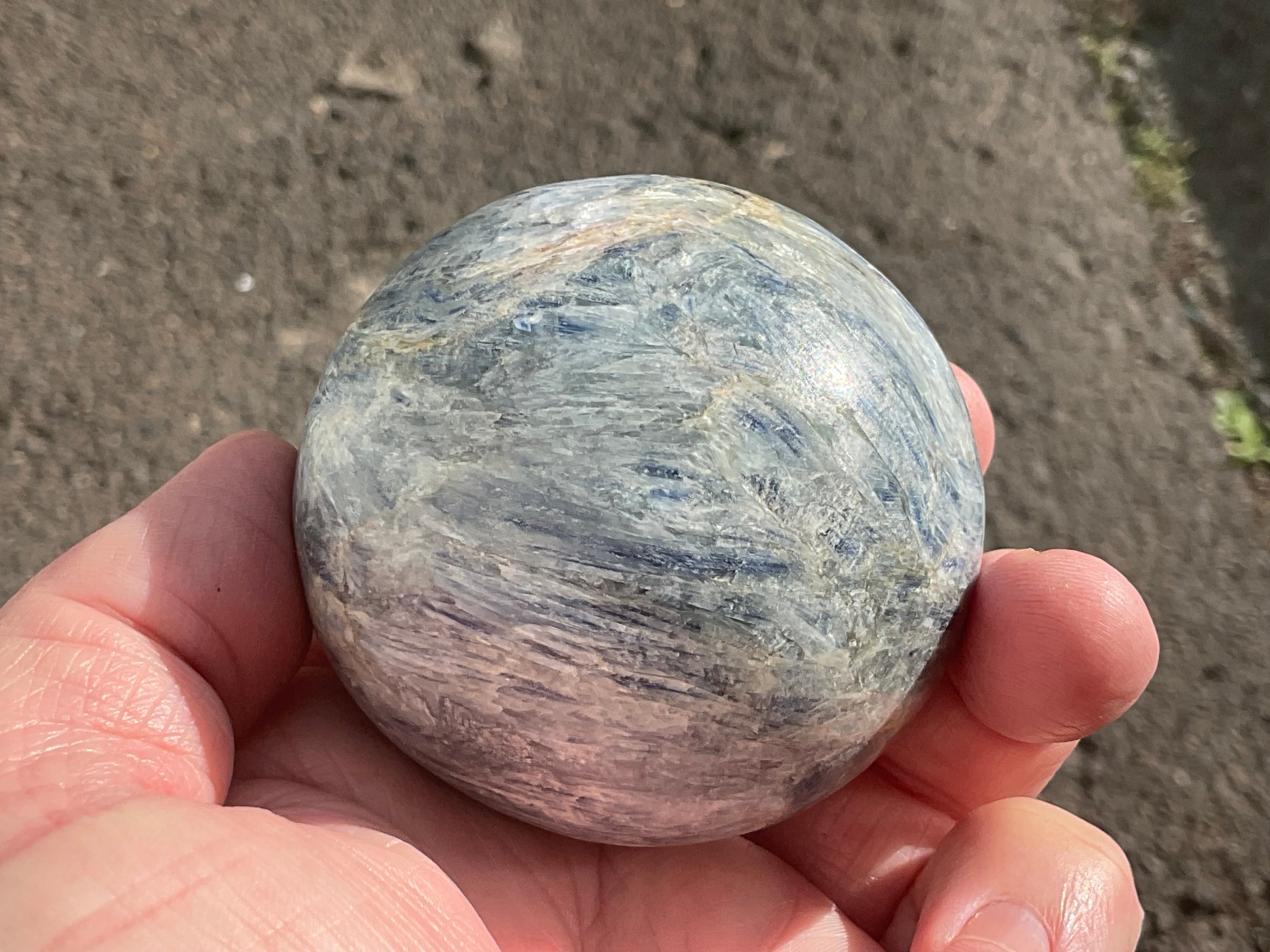 412g Blue Kyanite Sphere 1A