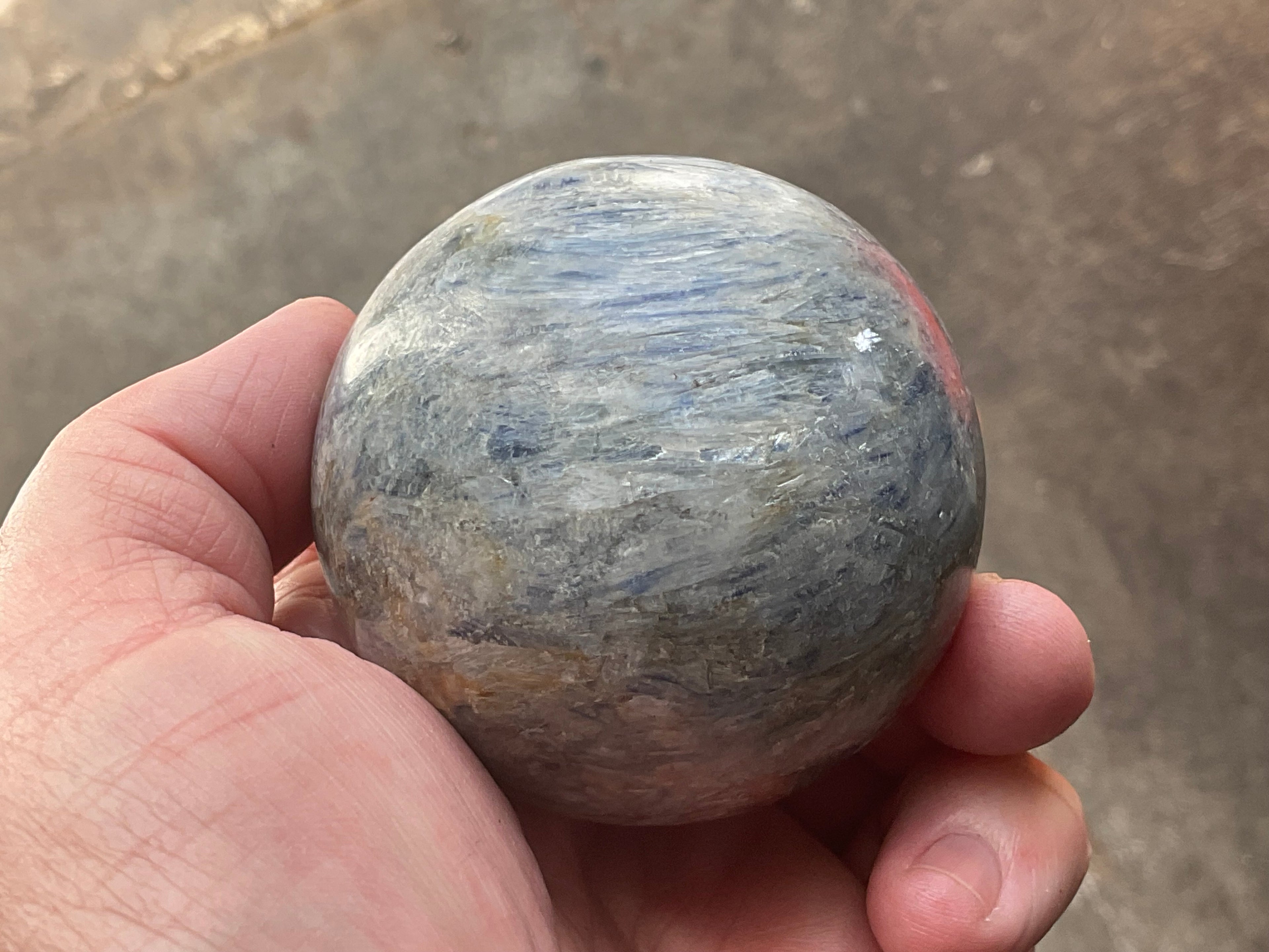 440g Blue Kyanite Sphere 1B
