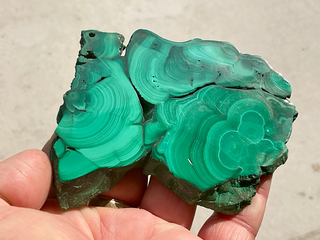 138g Malachite Polished Slice 2C