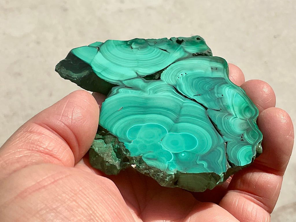 138g Malachite Polished Slice 2C