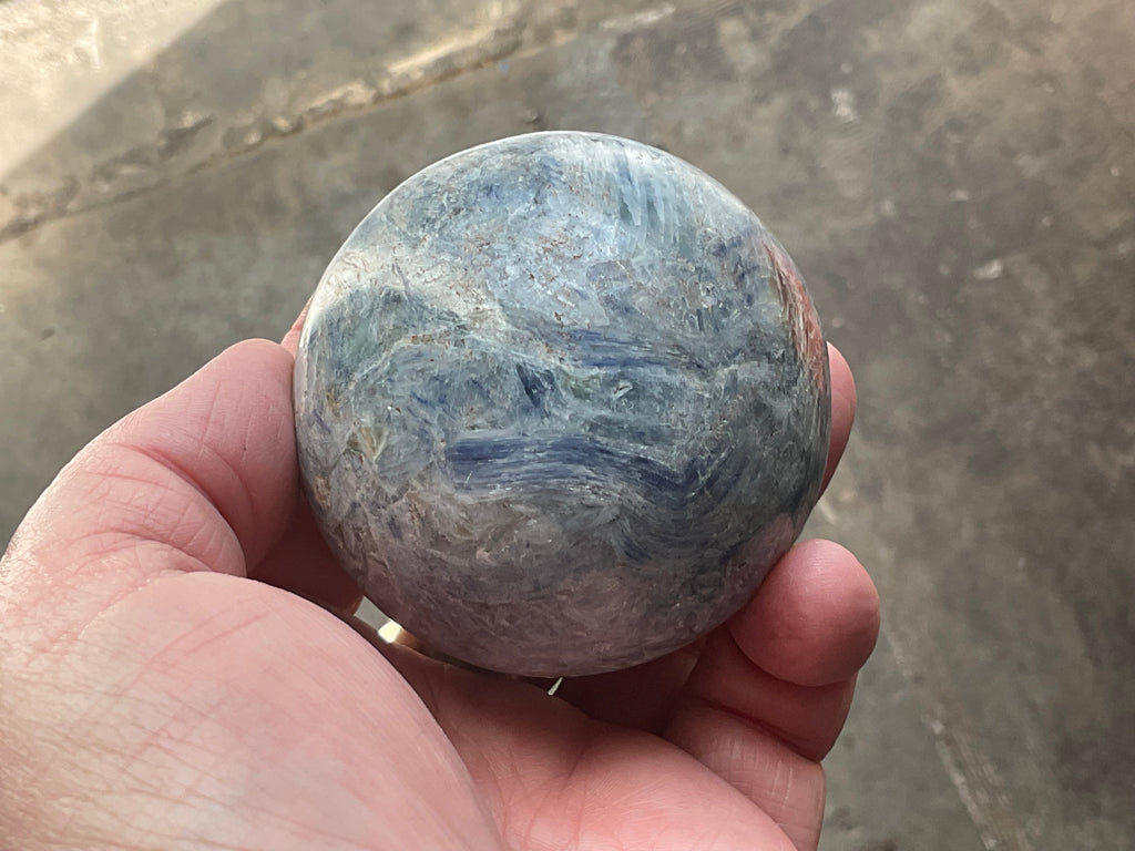 455g Blue Kyanite Sphere 1C