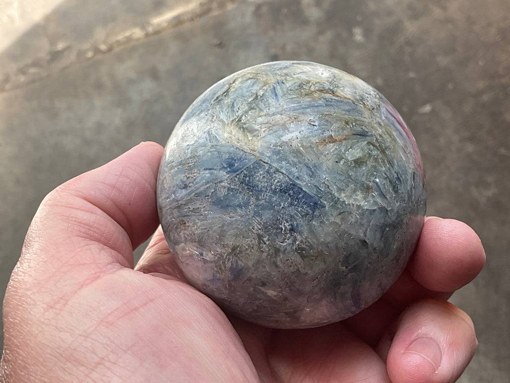 455g Blue Kyanite Sphere 1C