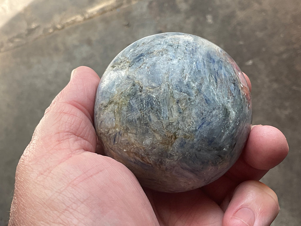 455g Blue Kyanite Sphere 1C