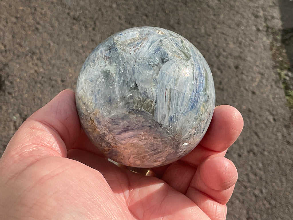 455g Blue Kyanite Sphere 1C