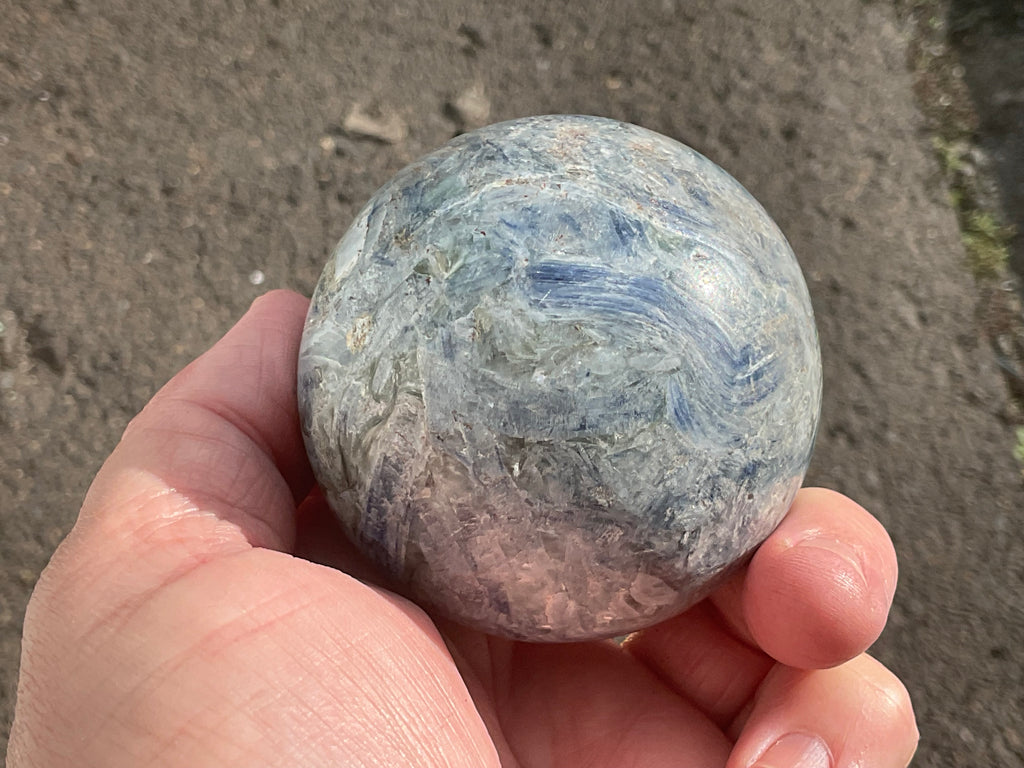 455g Blue Kyanite Sphere 1C