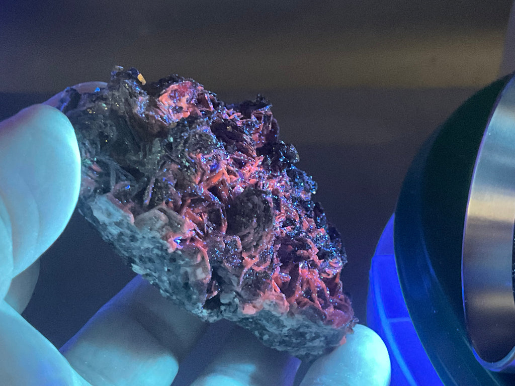 92g Pyrite encrusted Calcite on Limonite Quartz Specimen 4A from Fujian, China