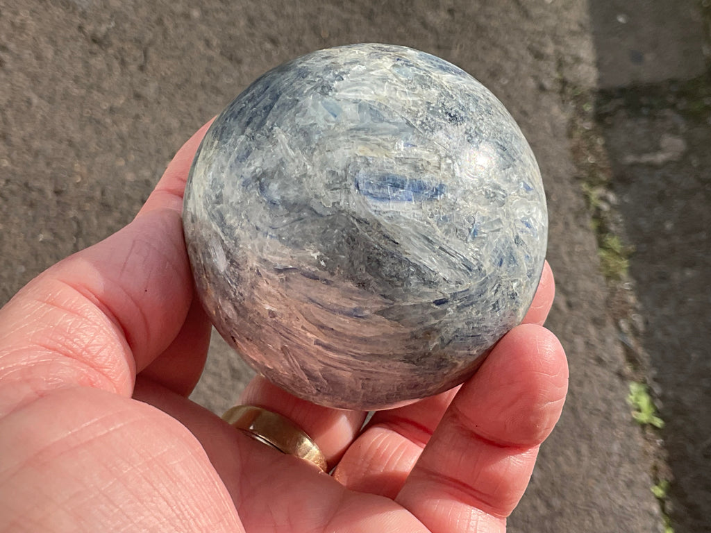 467g Blue Kyanite Sphere 2B
