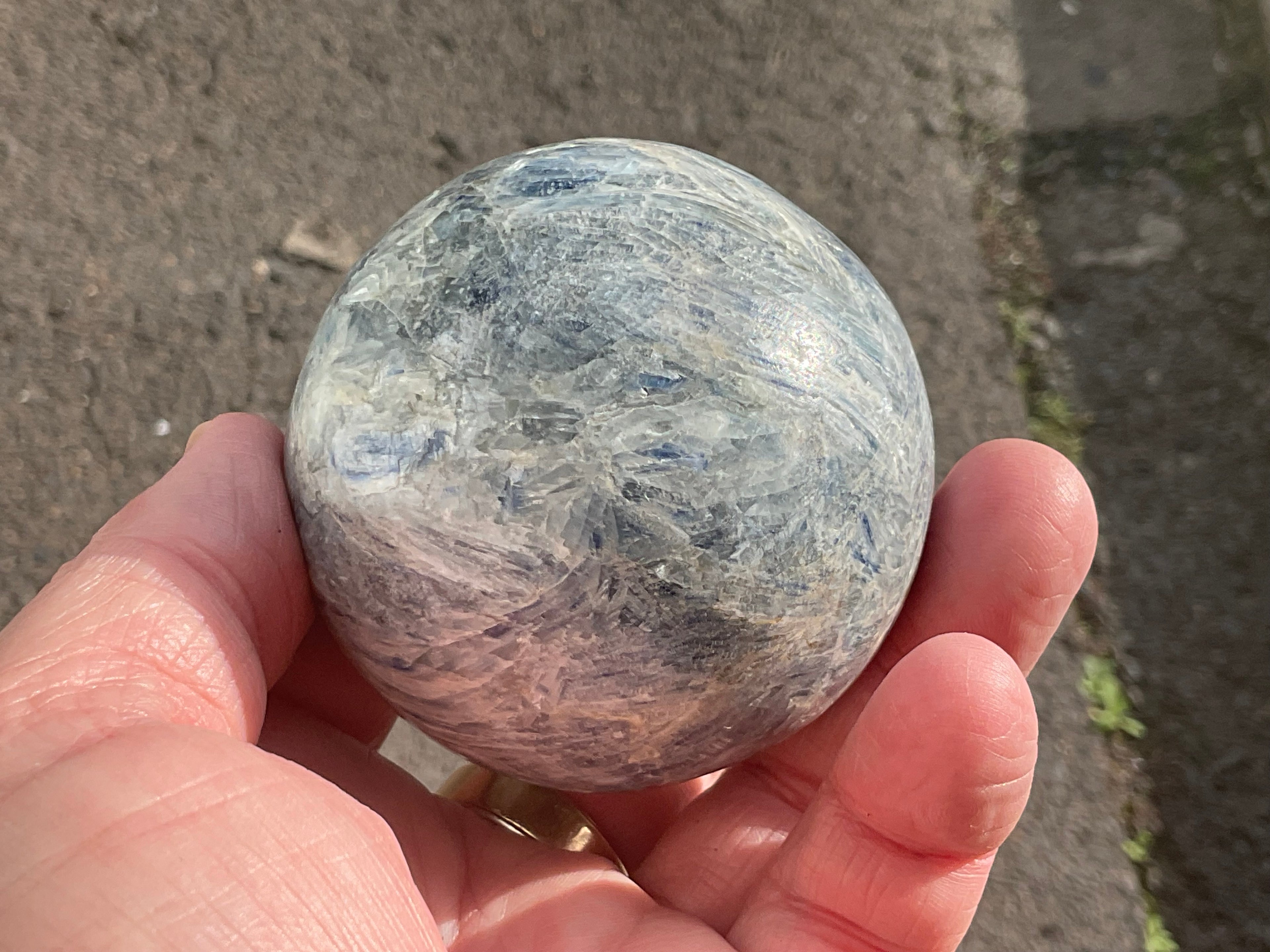 467g Blue Kyanite Sphere 2B