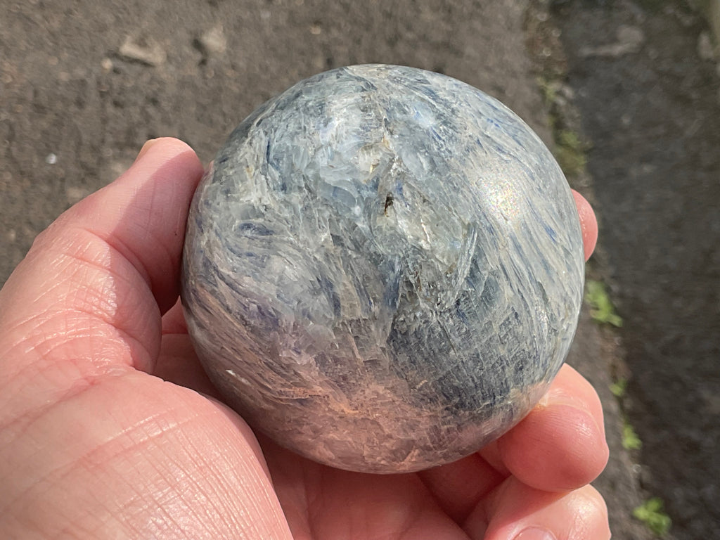 467g Blue Kyanite Sphere 2B