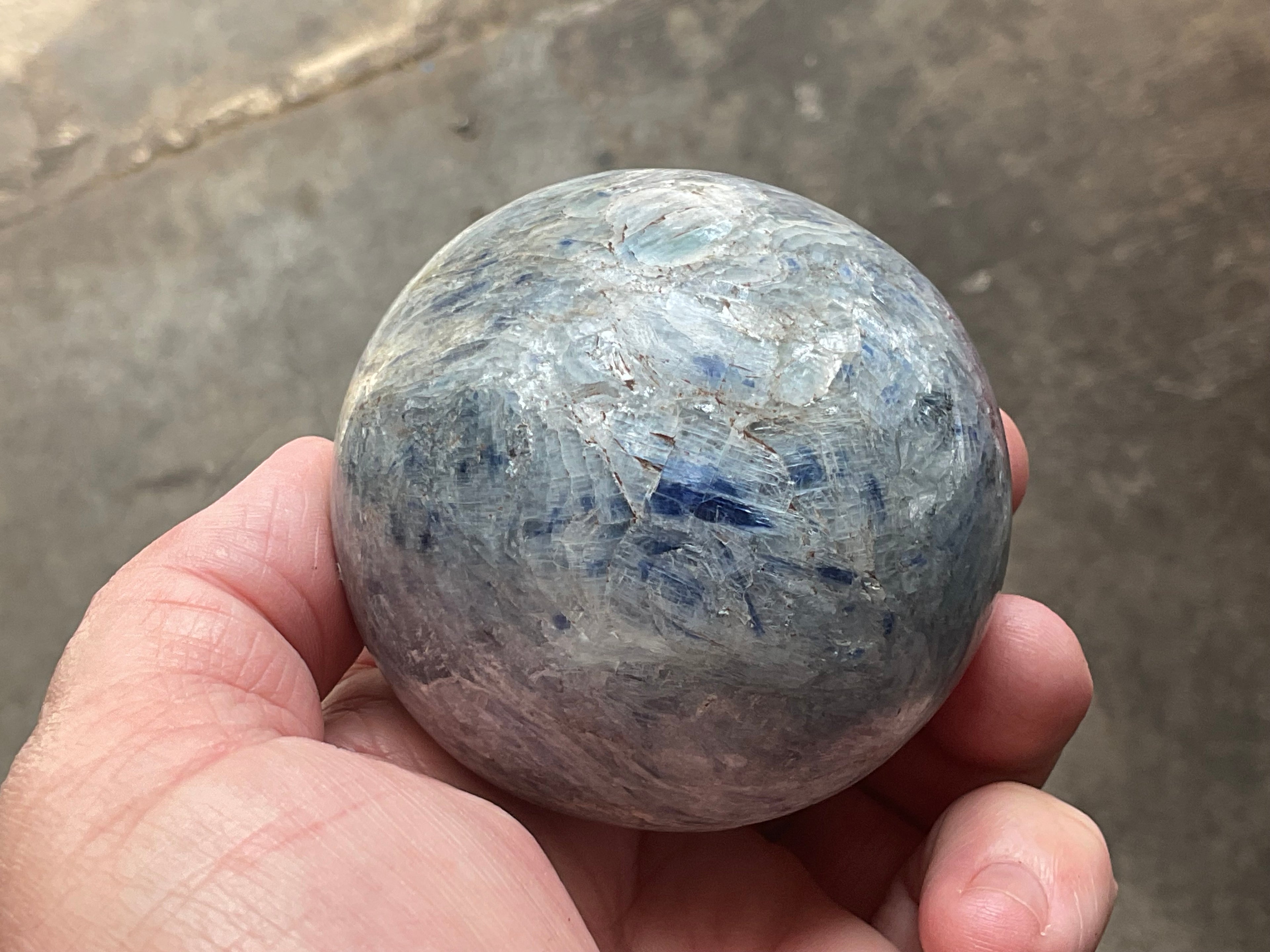 500g Blue Kyanite Sphere 2C