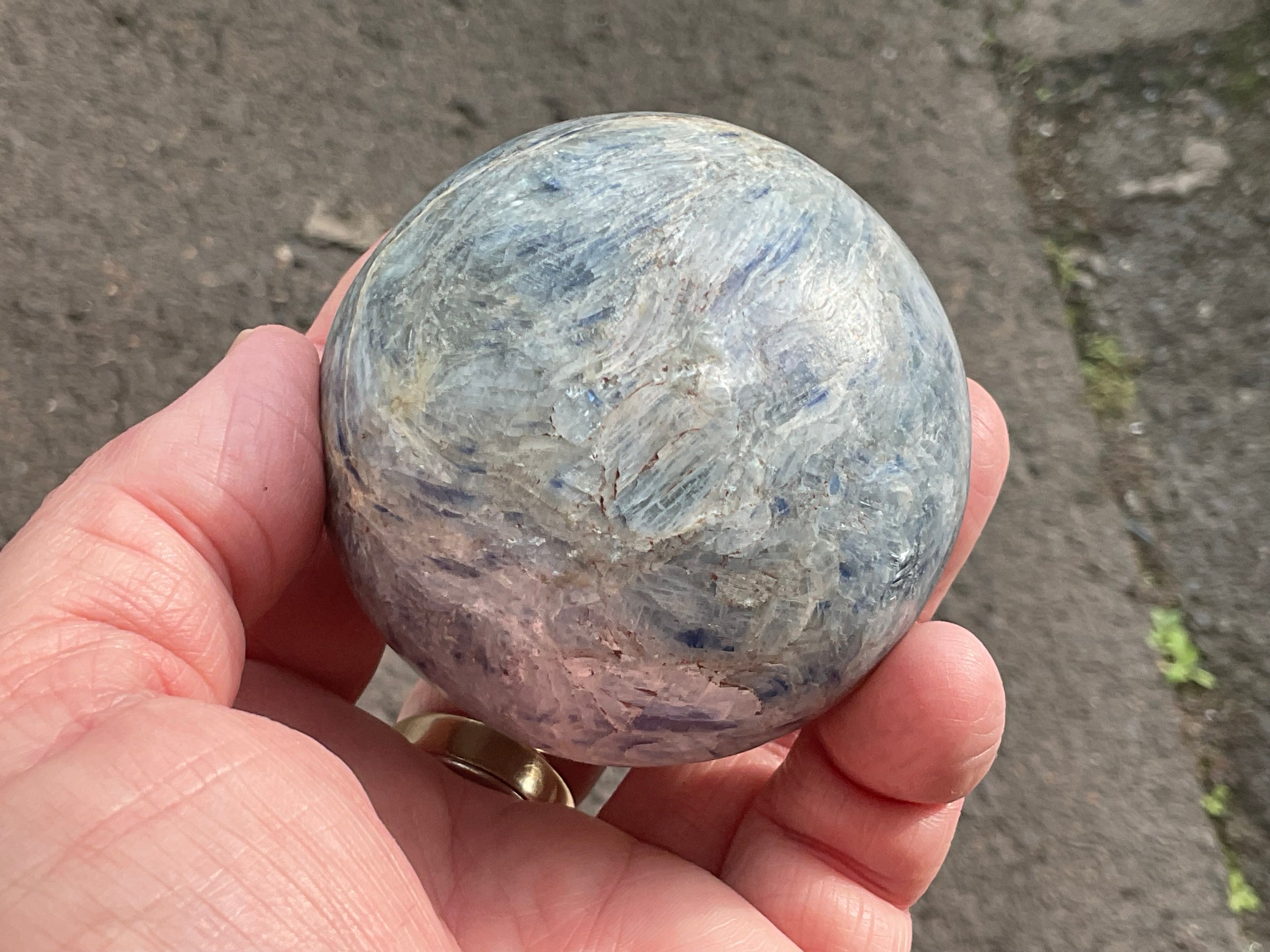 500g Blue Kyanite Sphere 2C