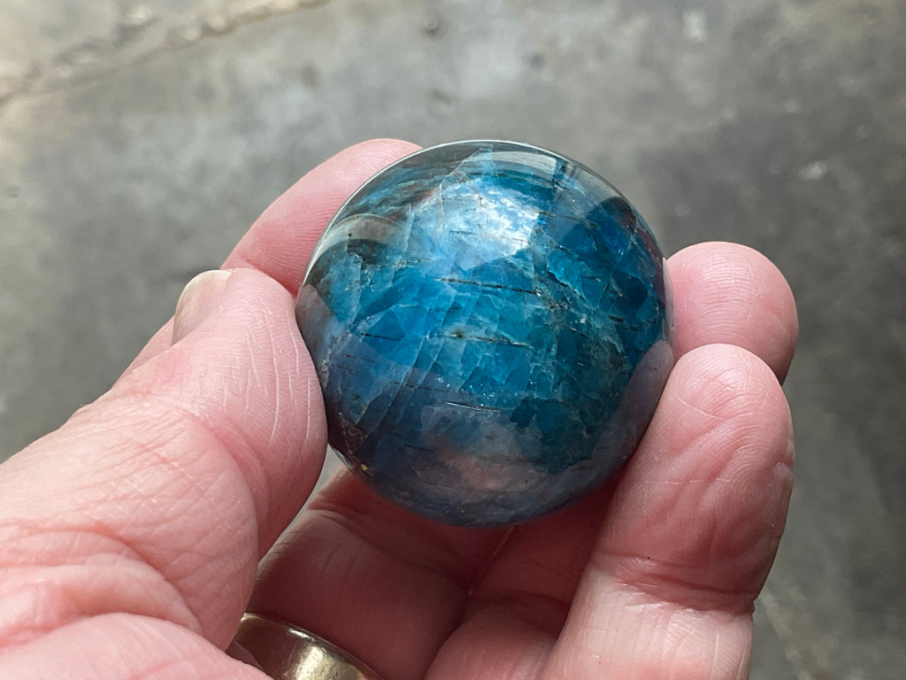 89g Blue Apatite Sphere 5A