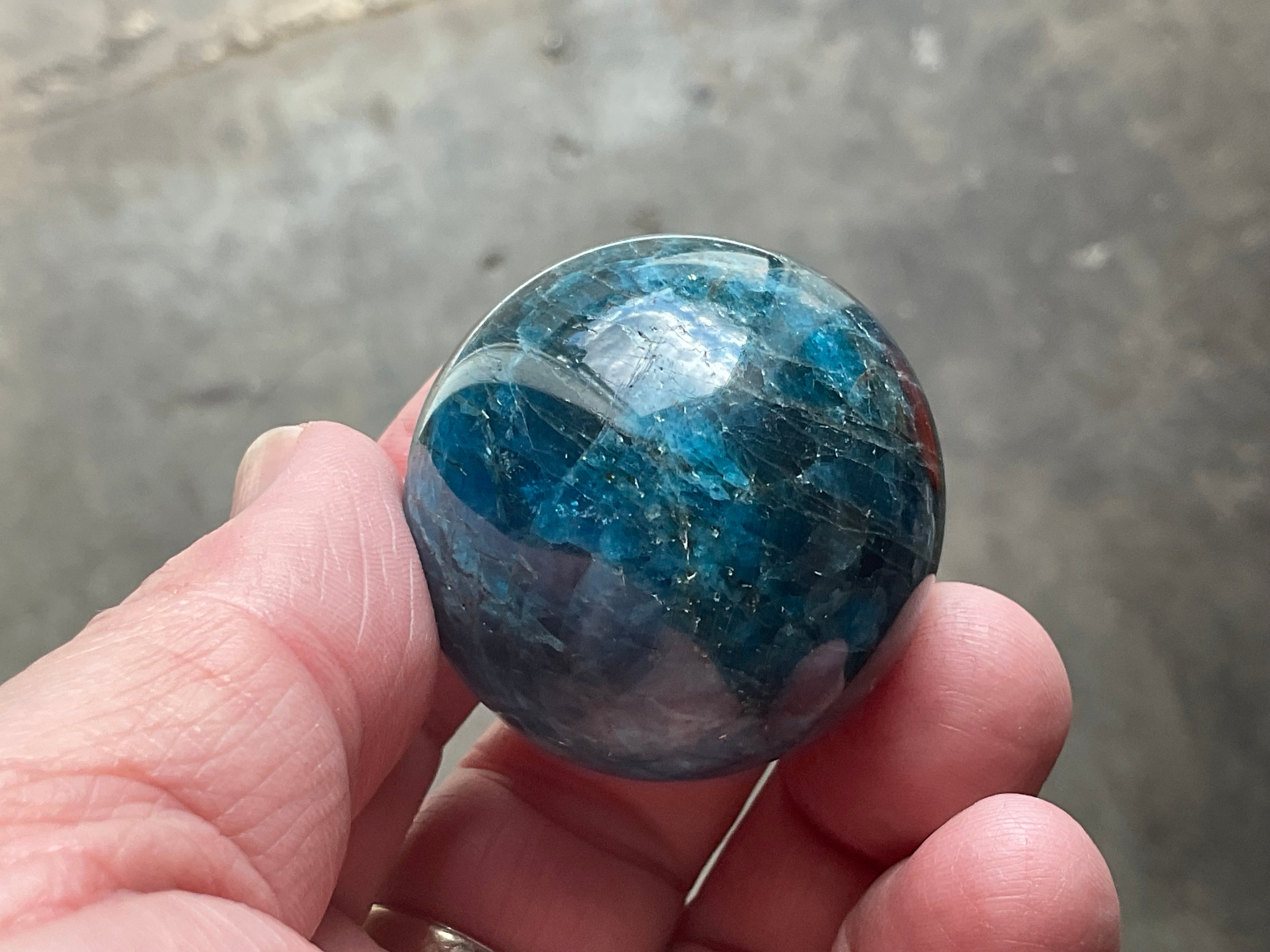 89g Blue Apatite Sphere 5A