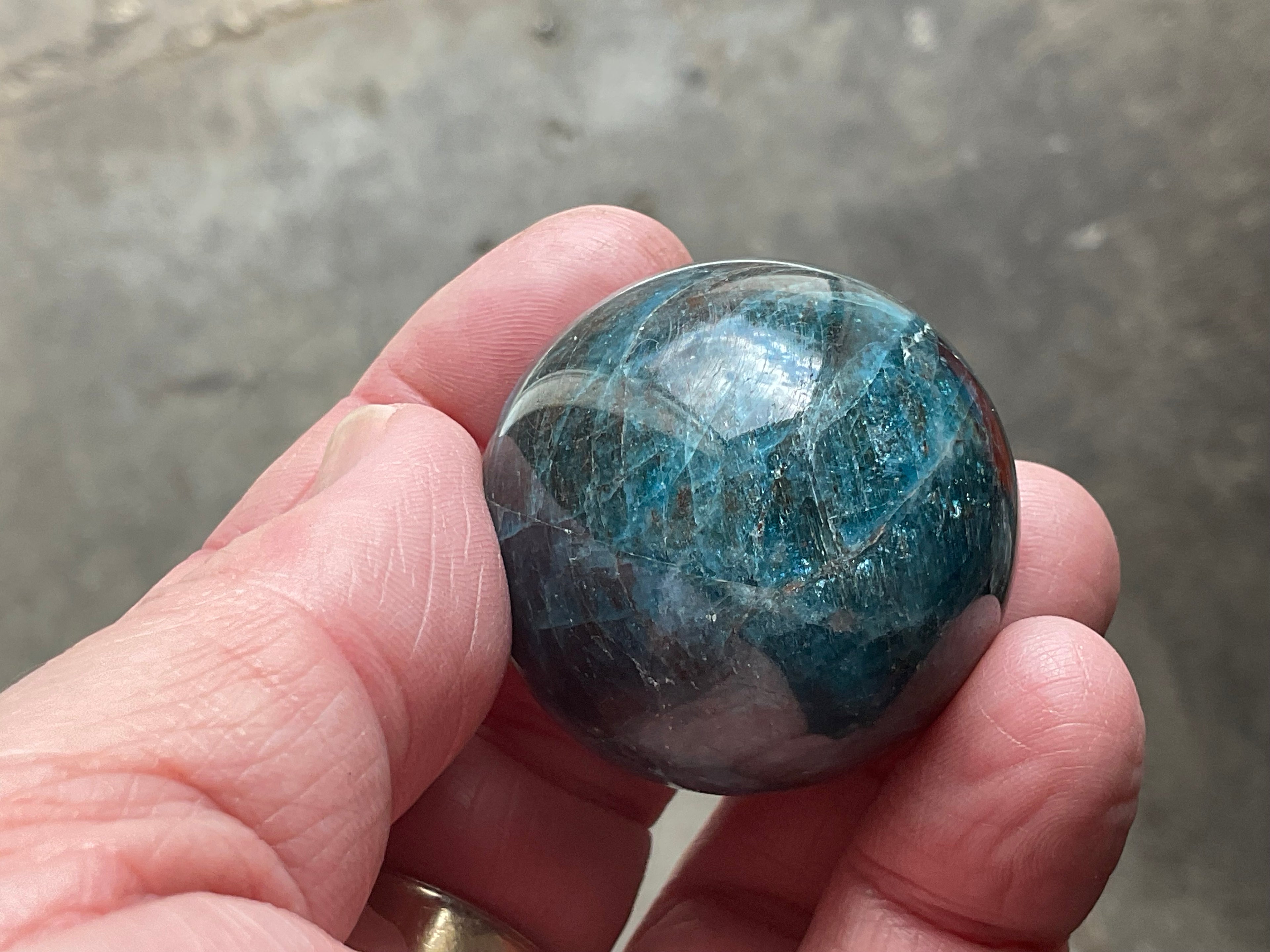 89g Blue Apatite Sphere 5A