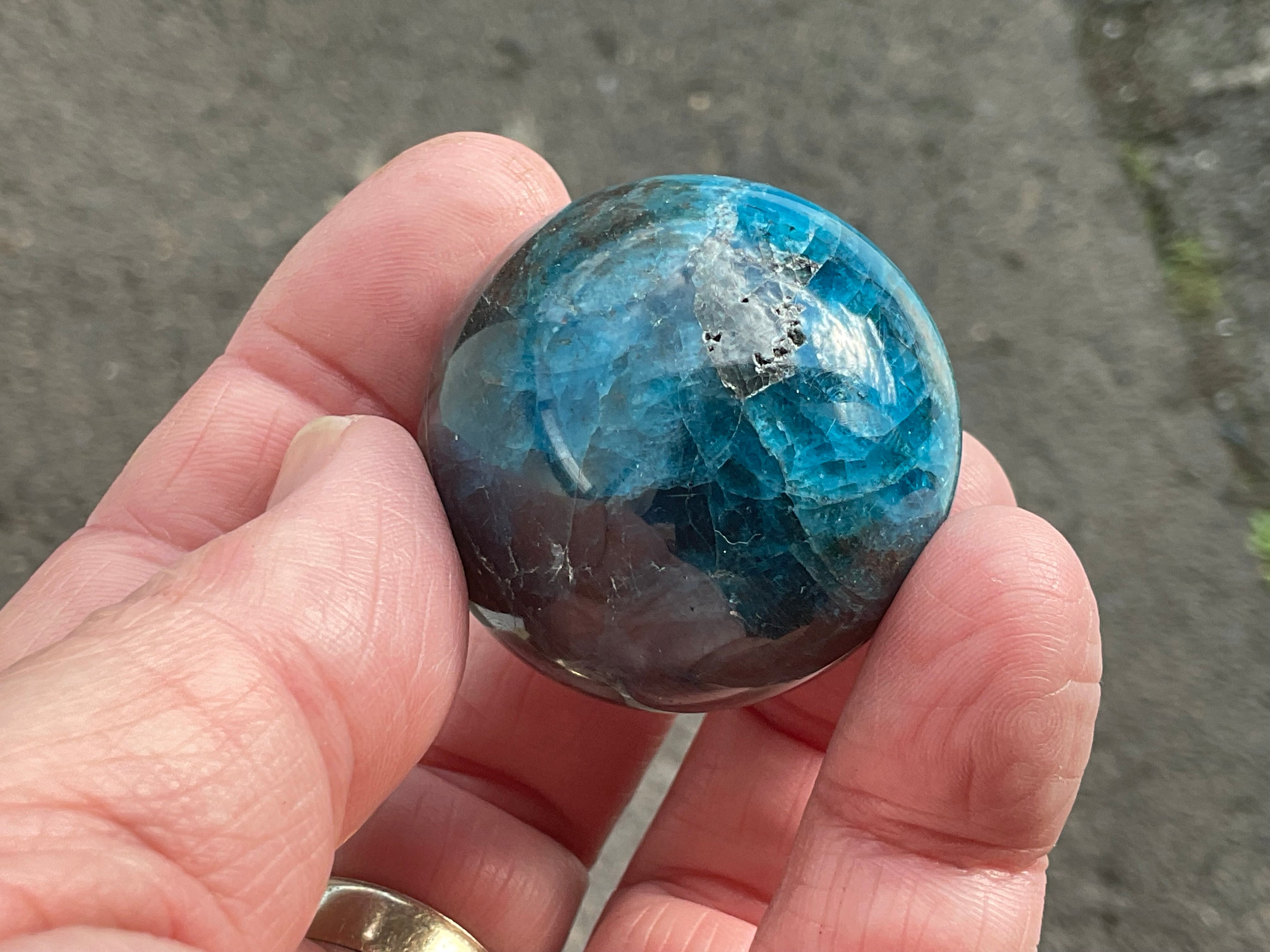 89g Blue Apatite Sphere 5A