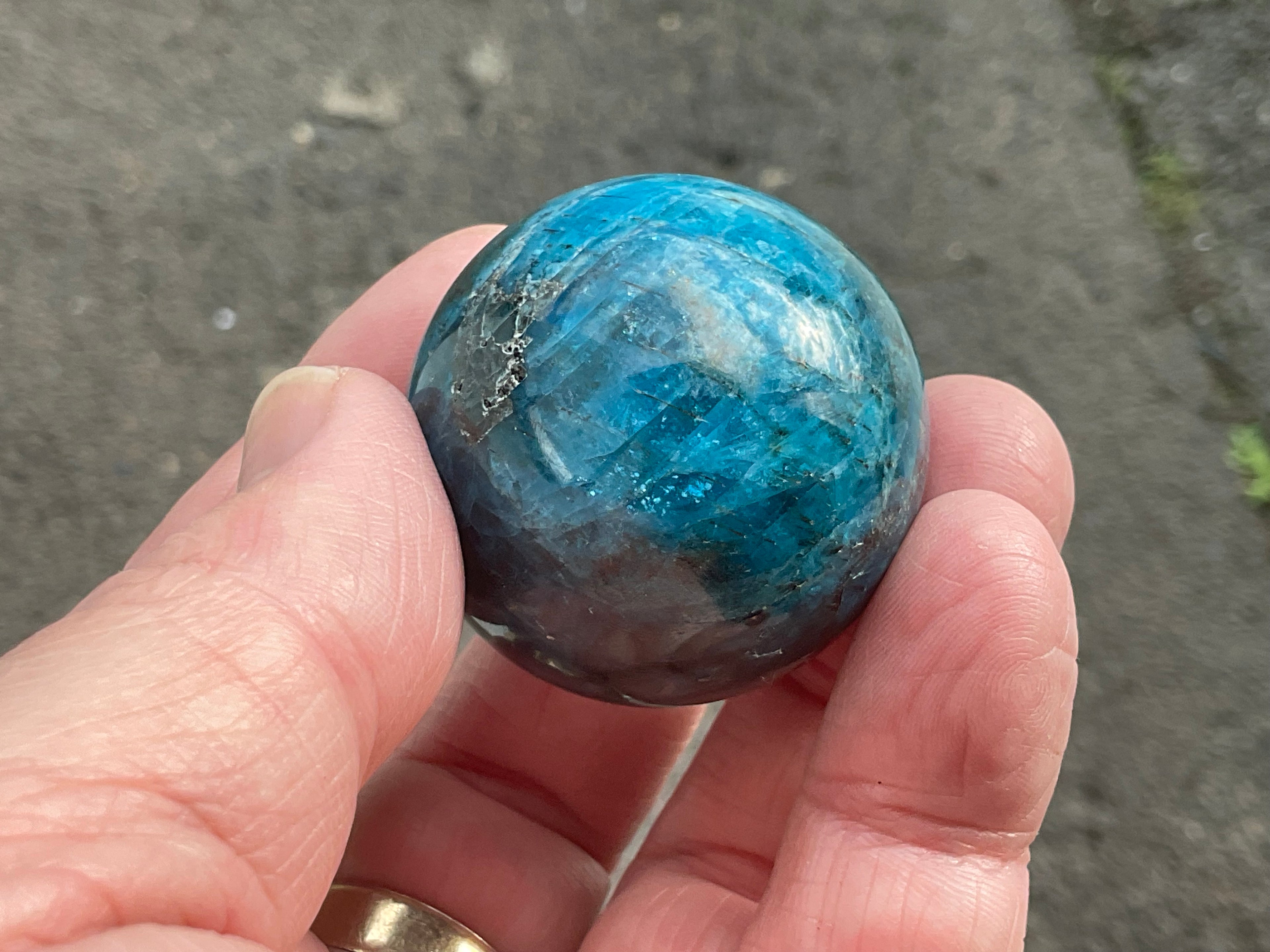 89g Blue Apatite Sphere 5A