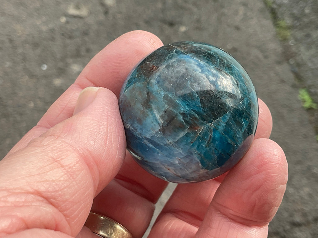 89g Blue Apatite Sphere 5A