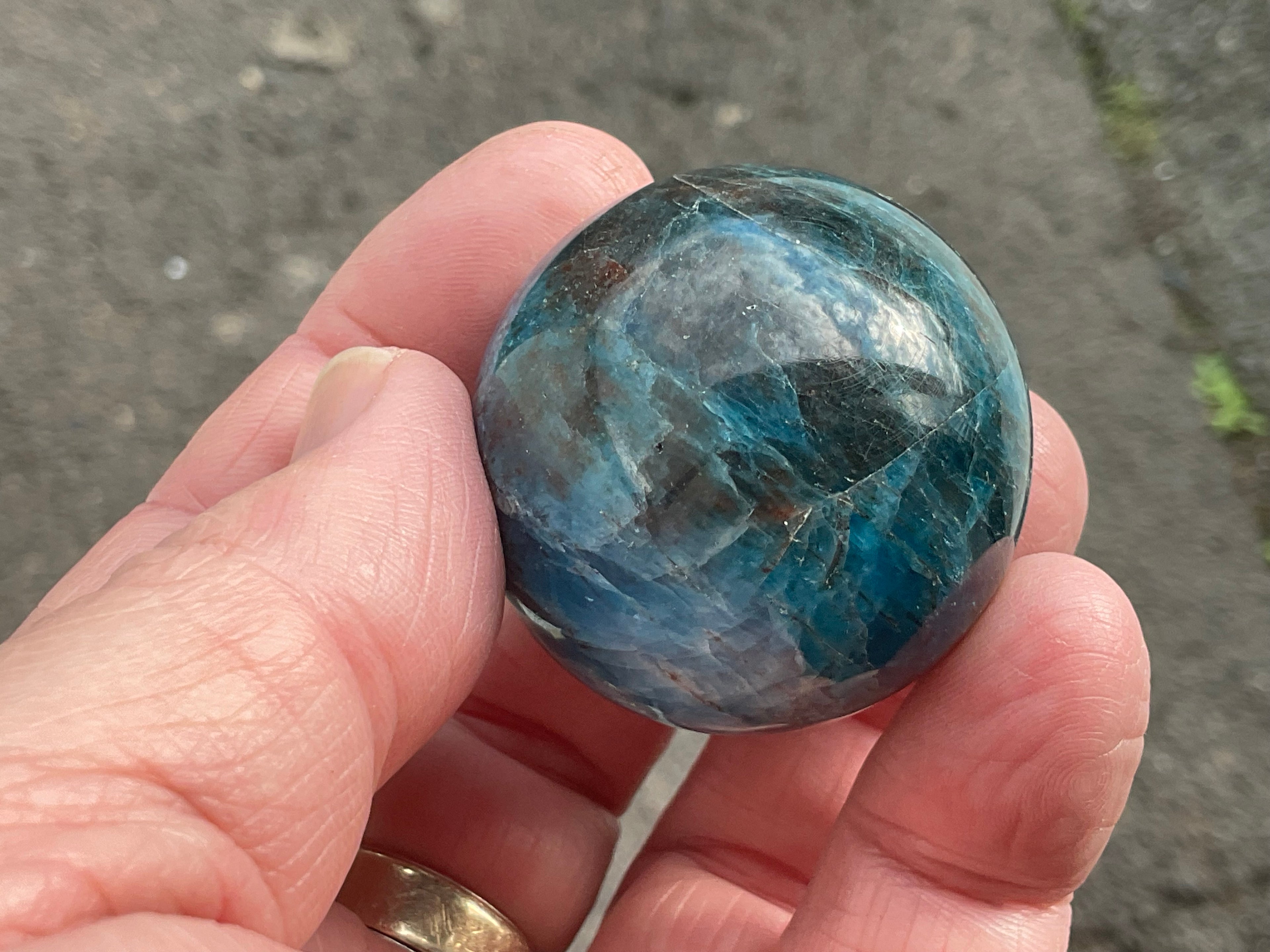 89g Blue Apatite Sphere 5A