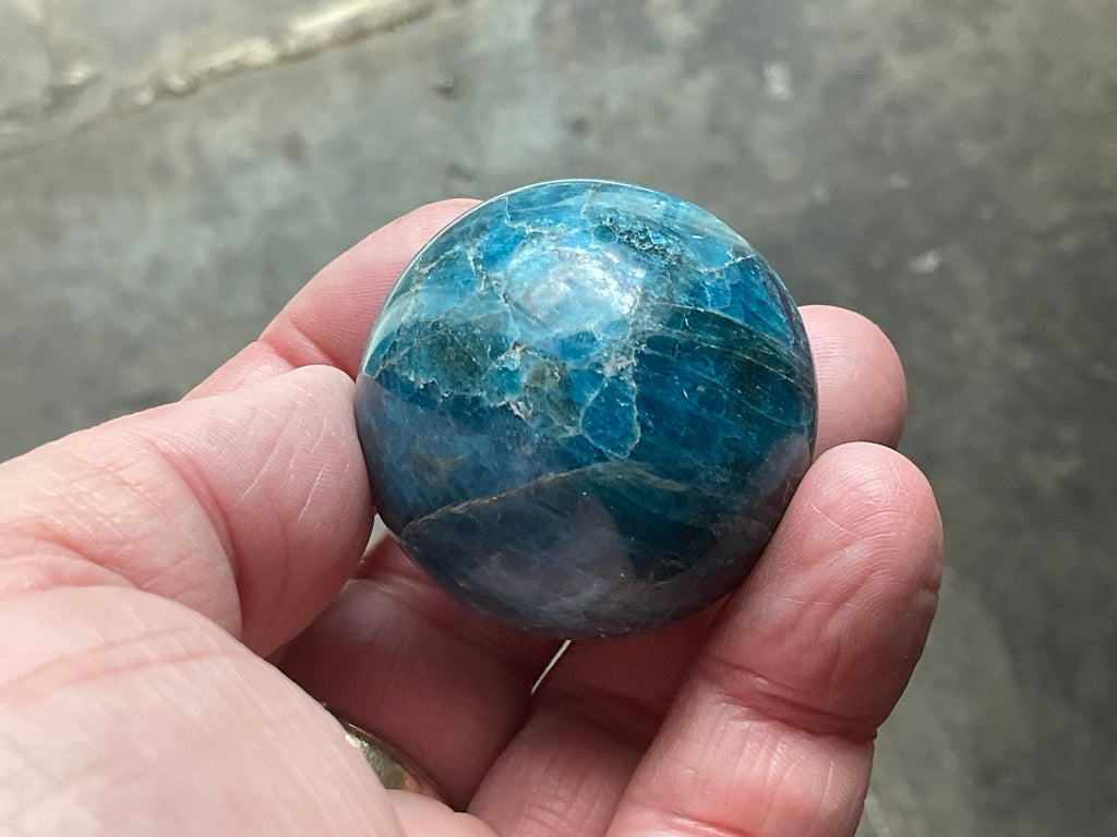 101g Blue Apatite Sphere 7A