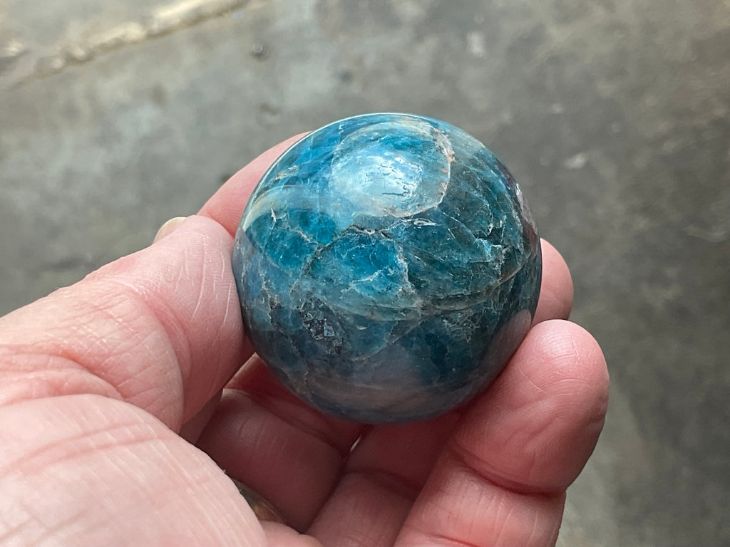 101g Blue Apatite Sphere 7A