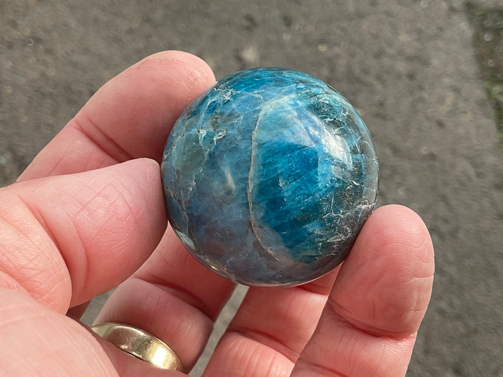 101g Blue Apatite Sphere 7A