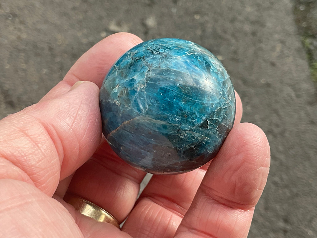 101g Blue Apatite Sphere 7A
