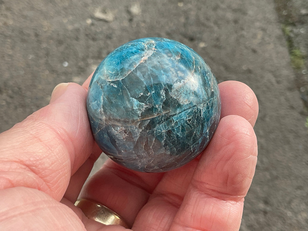 101g Blue Apatite Sphere 7A