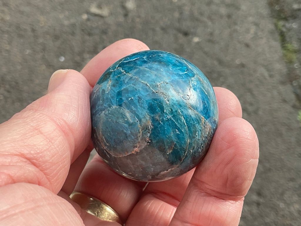 101g Blue Apatite Sphere 7A