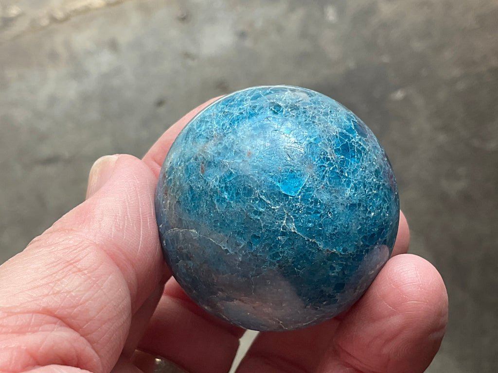 127g Blue Apatite Sphere 1A
