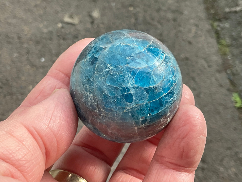 127g Blue Apatite Sphere 1A