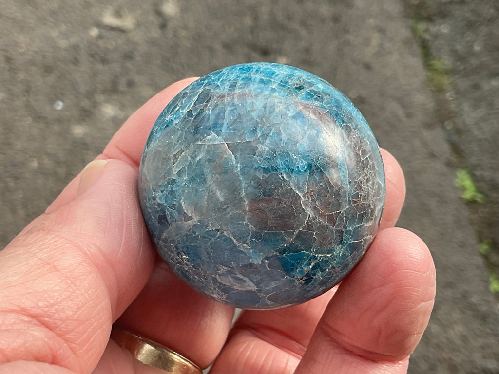 127g Blue Apatite Sphere 1A