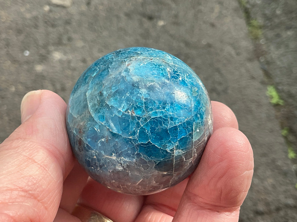 127g Blue Apatite Sphere 1A