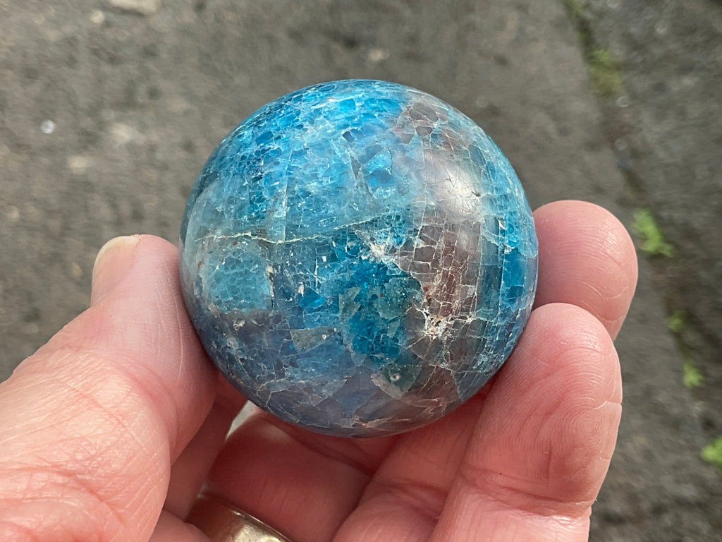127g Blue Apatite Sphere 1A