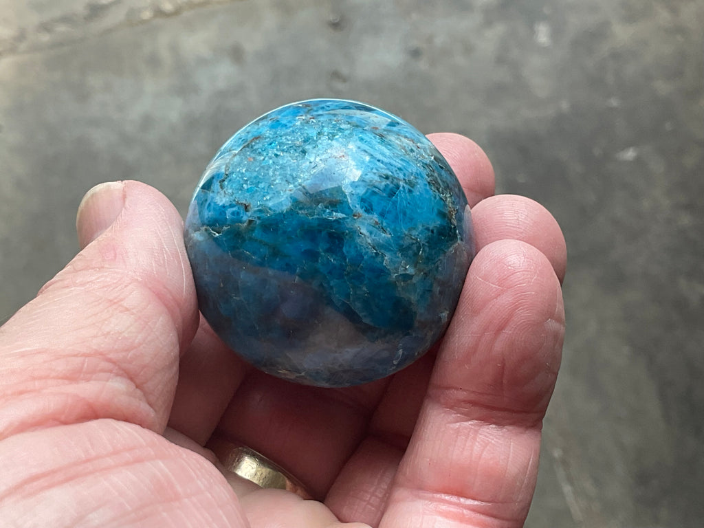 110g Blue Apatite Sphere 7B