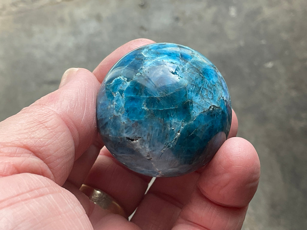 110g Blue Apatite Sphere 7B