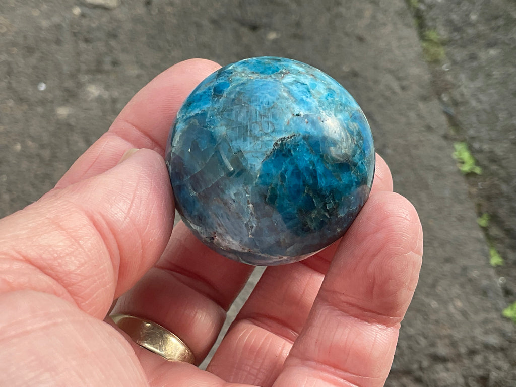 110g Blue Apatite Sphere 7B