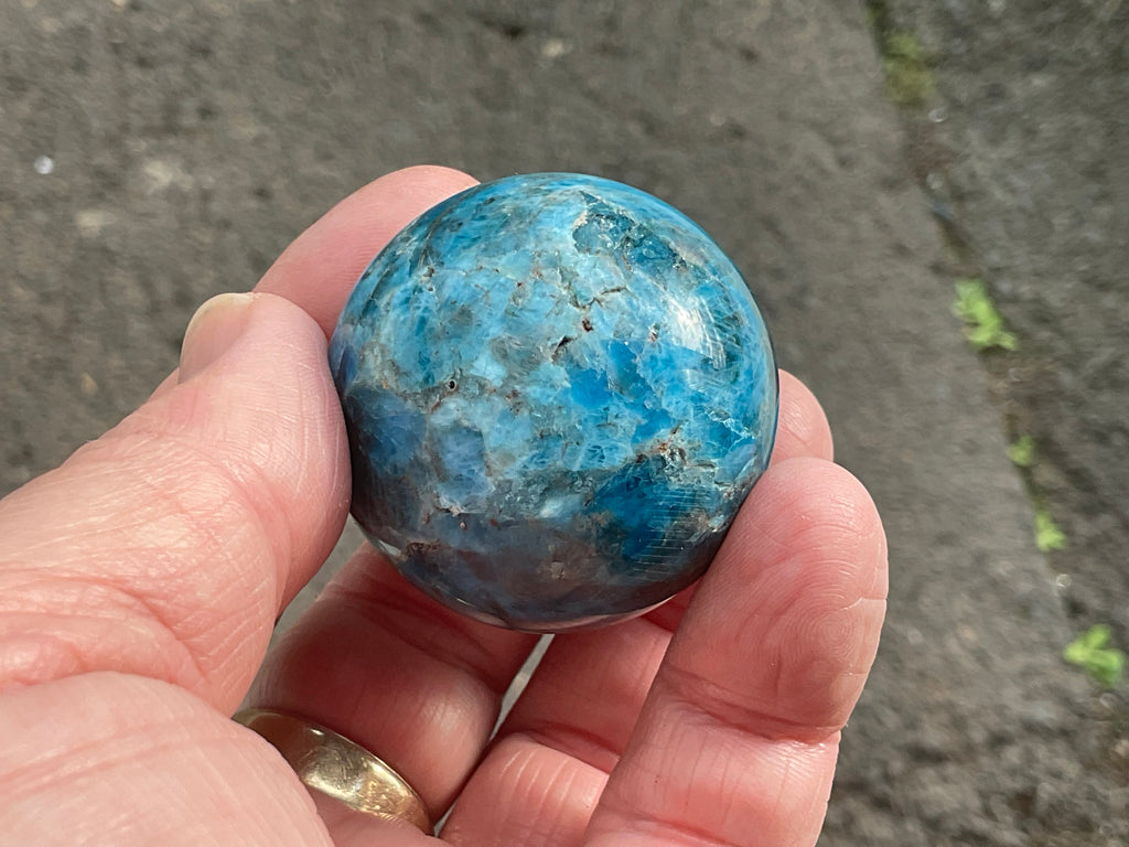 110g Blue Apatite Sphere 7B